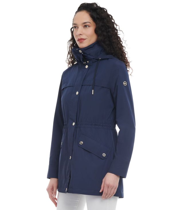 マイケルコース レディース ジャケット・ブルゾン アノラック アウター Women's Petite Hooded Anorak Coat  Midnight Blue コート・ジャケット