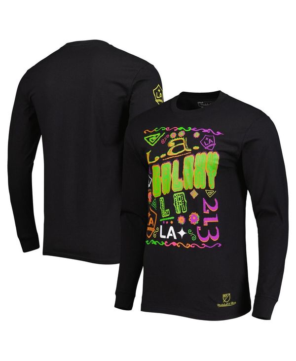 ミッチェル&ネス メンズ トップス Tシャツ Mitchell & Ness Men's Black LA Galaxy Papel Picado Long Sleeve T-shirt Black ブラック