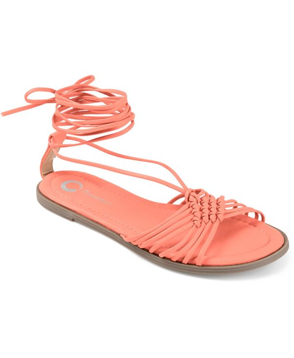 ジュルネ コレクション レディース シューズ サンダル Journee Collection Women's Jess Tie-Up Sandals Coral コーラル