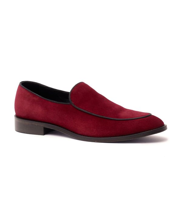 アンソニー ヴィア メンズ シューズ スリッポン・ローファー スエード ローファー Anthony Veer Men's Craige Suede Slip-On Loafers Red レッド｜ReVida 店