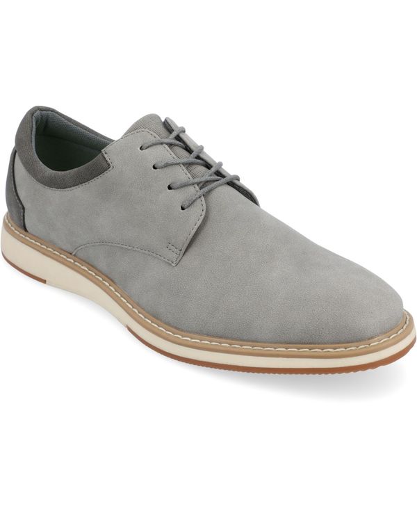 バンス メンズ シューズ ドレスシューズ ワンピース Vance Co. Men's Hodges Plain Toe Hybrid Dress Shoes Gray グレー|ReVida 店