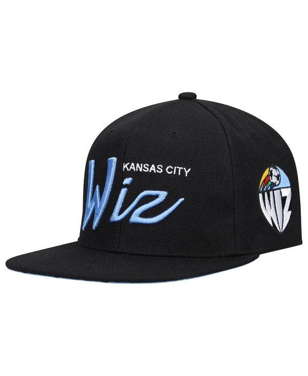 ミッチェル&ネス メンズ アクセサリー 帽子 ロゴ Mitchell & Ness Men's Black Blue Sporting Kansas City Historic Logo Since '96 Foundation Script Snapback Hat Black Blue ブラック