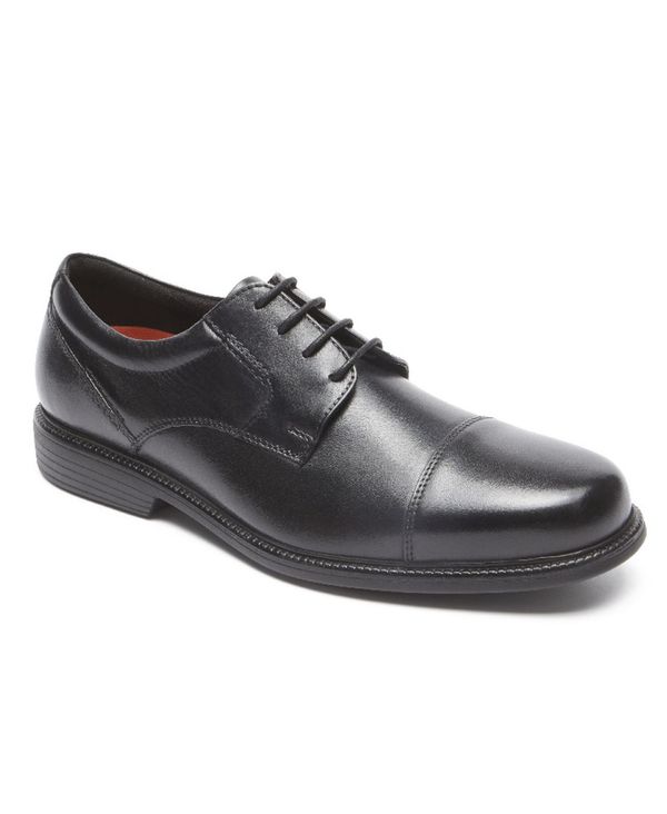 鍵を掛ける界面 メンズ シューズ お召しものシューズ 衣裳 旗がしら Rockport Men\u0027s Charlesroad Captoe Dress Shoes Black 黒いこと ビジネスシューズ-靴