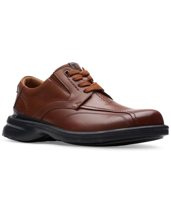 クラークス メンズ シューズ スニーカー レース Clarks Men's Gessler Lace Casual Shoes Dark Tan Leather タン｜ReVida 店 17,986円