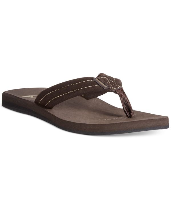 クイックシルバー メンズ シューズ スニーカー スエード Quiksilver Men's Carver Suede Flip Flops Demitasse