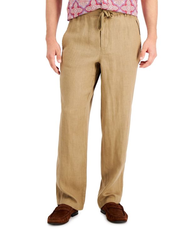 クラブルーム メンズ ボトムス カジュアルパンツ パンツ リネン Club Room Men's 100% Linen Pants Safari Tan タン