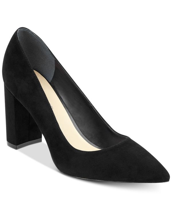 マークフィッシャー レディース シューズ パンプス ヒール Marc Fisher Women's Viviene Slip-On Block Heel Dress Pumps Black Suede ブラック