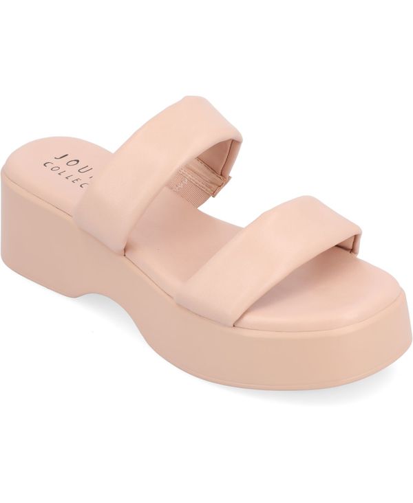 ジュルネ コレクション レディース シューズ サンダル プラットフォーム Journee Collection Women's Veradie Platform Sandals Blush ブラッシュ