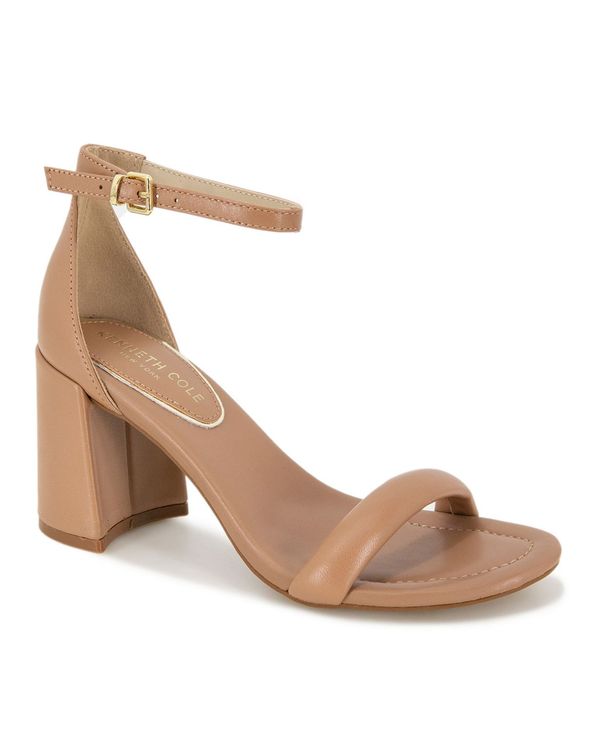 ケネスコール レディース シューズ サンダル ヒール Kenneth Cole New York Women's Luisa Block Heel Sandals Classic Tan Leather タン|ReVida 店