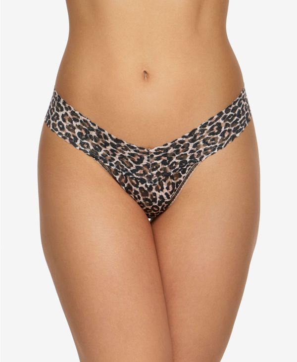 ハンキーパンキー レディース アンダーウェア パンツ ローライズ プリント レース Hanky Panky Printed Signature Lace Low Rise Thong Underwear Classic Leopard アニマル｜ReVida 店