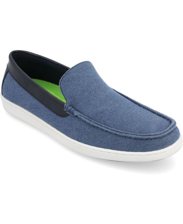バンス メンズ シューズ スリッポン・ローファー ローファー Vance Co. Men's Corey Moc Toe Loafers Blue ブルー｜ReVida 店 21,445円