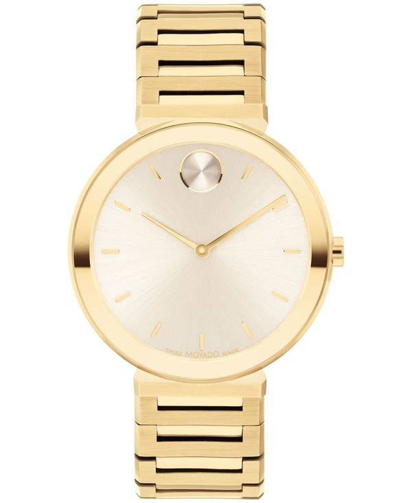 モバド レディース 付属品 ウオッチ プルオーバー Movado Women\u0027s Bold Horizon Swiss Quartz Ionic Plated Light Gold-Tone 2 Steel Watch 34粍 Gold-Tone ゴールド