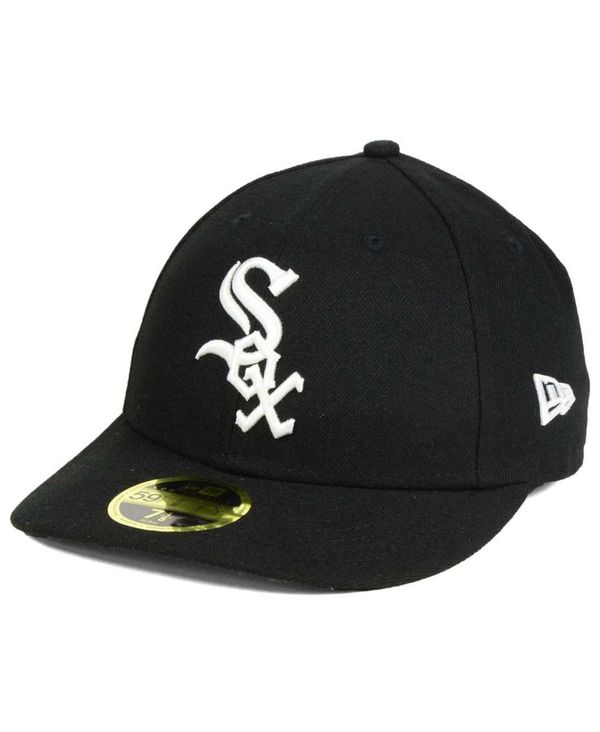 ニューエラ メンズ アクセサリー 帽子 キャップ New Era Chicago White Sox Low Profile AC Performance 59FIFTY Cap Black ブラック｜ReVida 店