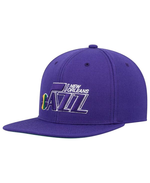 ミッチェル&ネス メンズ アクセサリー 帽子 Mitchell & Ness Men's Purple New Orleans Jazz Hardwood Classics Team Ground 2.0 Snapback Hat Purple パープル 7,385円
