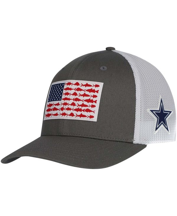 コロンビア メンズ アクセサリー 帽子 Columbia Men's Dallas Cowboys PFG Fish Flag Flex Hat Gray グレー|ReVida 店