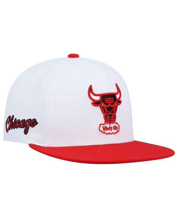ミッチェル&ネス メンズ アクセサリー 帽子 Mitchell & Ness Men's White and Red Chicago Bulls Hardwood Classics Snapback Hat White Red ホワイト 7,650円