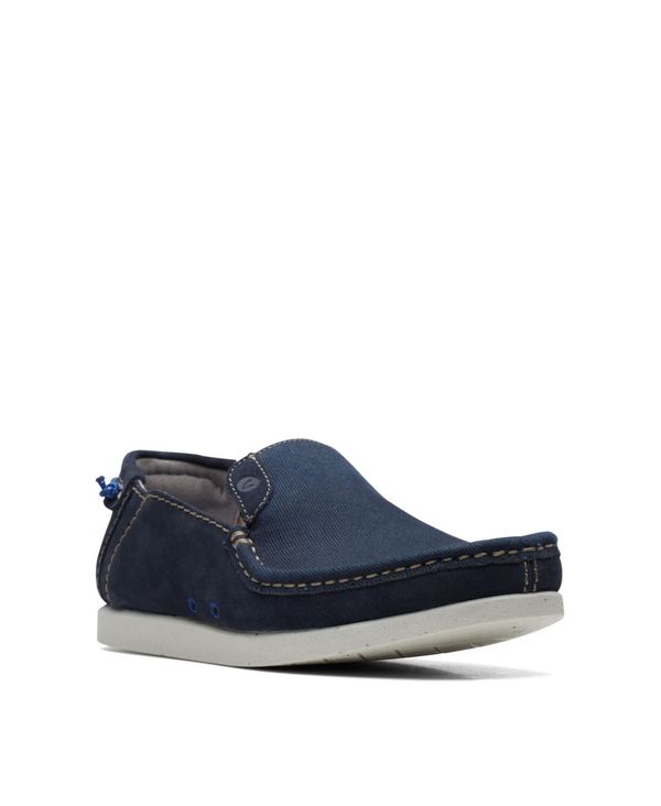クラークス メンズ シューズ スリッポン・ローファー Clarks Men's Collection Shacrelite Step Slip-On Shoes Navy Combi ネイビー