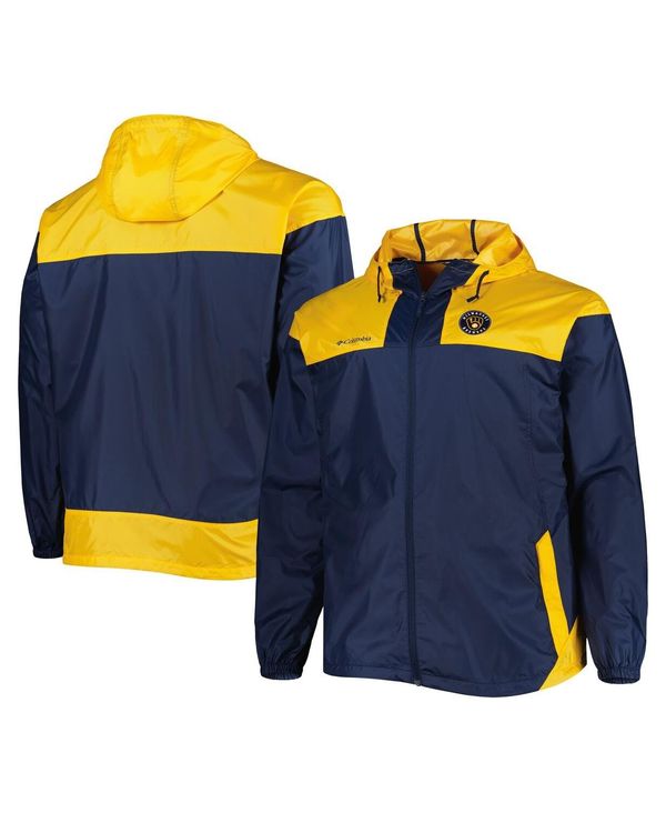 コロンビア メンズ アウター ジャケット・ブルゾン トール Columbia Men's Navy Milwaukee Brewers Flash Forward Challenger Big and Tall Omni-Shade Full-Zip Windbreaker Navy ネイビー