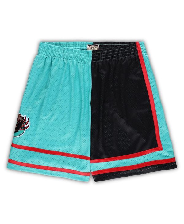 ミッチェル&ネス メンズ ボトムス ハーフパンツ・ショーツ トール ショートパンツ Mitchell & Ness Men's Black Turquoise Memphis Grizzlies Big and Tall Hardwood Classics Split Swingman Shorts Black Turquoise ブラック