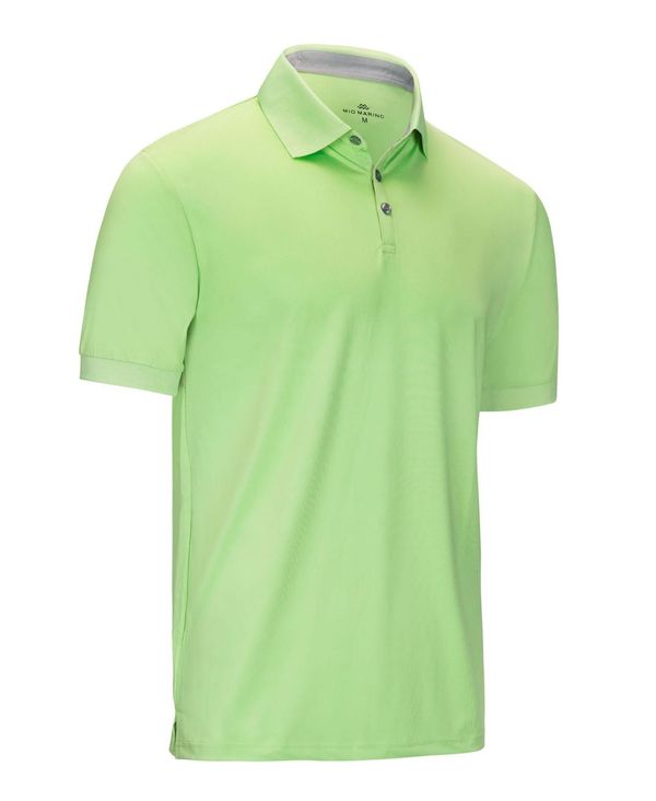 ミオマリオ メンズ トップス ポロシャツ Mio Marino Men's Designer Golf Polo Shirt Lime green ライム｜ReVida 店