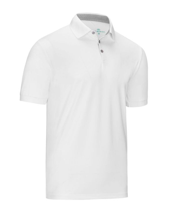 ミオマリオ メンズ トップス ポロシャツ Mio Marino Men's Designer Golf Polo Shirt White ホワイト｜ReVida 店