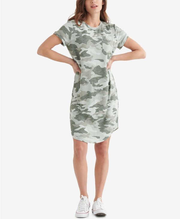 人気絶頂 楽天市場 ラッキーブランド レディース ワンピース トップス Cloud Camo Print Dress Camo Revida 楽天市場店 半額品 Secom Com Uy