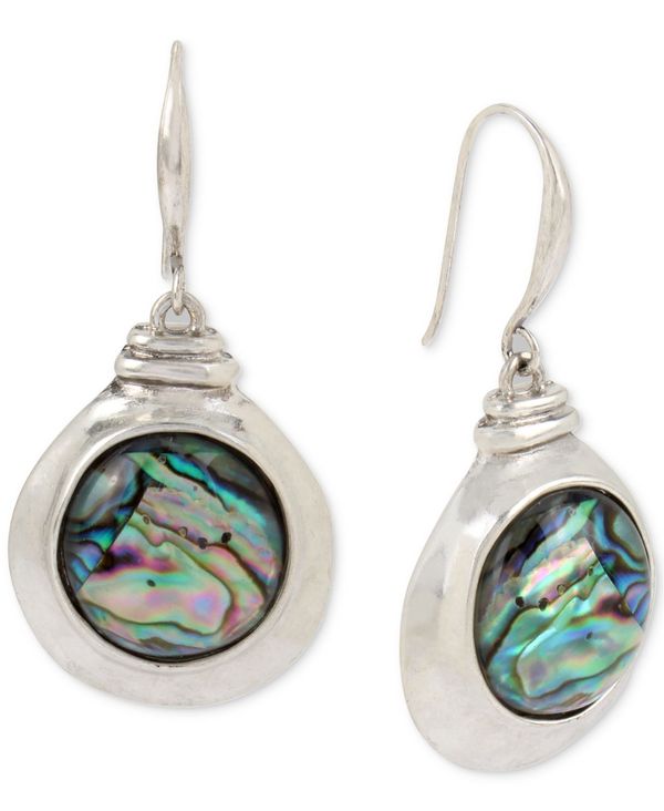 最安値挑戦 ロバート リー モーリス レディース ピアス イヤリング アクセサリー Silver Tone Abalone Look Drop Earrings Abalone 新発売の Www Sha Edu In
