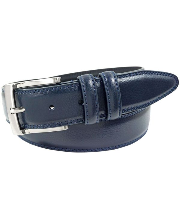 フローシャイム メンズ アクセサリー ベルト レザー Florsheim Men's Pebble Grain Leather Belt Navy ネイビー