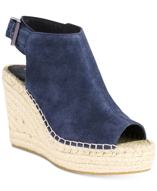 ケネスコール レディース シューズ サンダル Kenneth Cole New York Women's Olivia Espadrille Peep-Toe Wedges Navy ネイビー