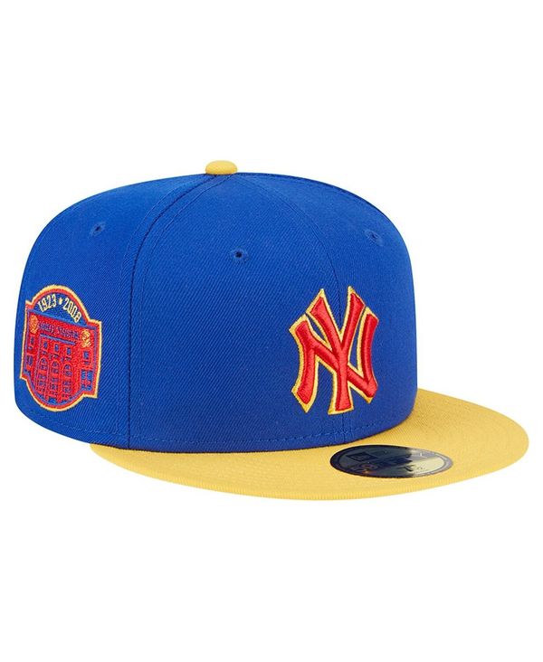 ニューエラ メンズ アクセサリー 帽子 エンパイア New Era Men's Royal Yellow New York Yankees Empire 59FIFTY Fitted Hat Royal Yellow イエロー|ReVida 店