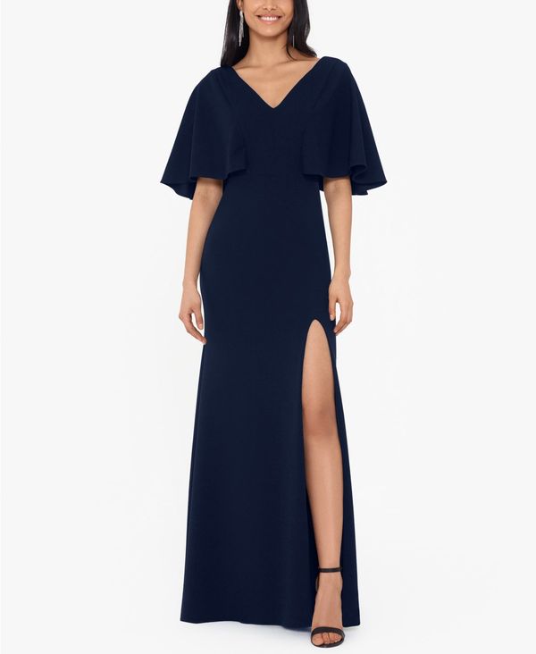 注目ブランド ベッツィアンドアダム レディース ワンピース トップス Petite Kimono Sleeve Gown Navy 輝く高品質な Crystalgalleryva Com