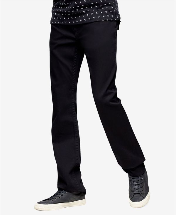 トゥルーレリジョン メンズ ボトムス デニムパンツ ジーンズ True Religion Men's Ricky Straight Fit Jeans with Back Flap Pockets Body Rinse Black ブラック|ReVida 店