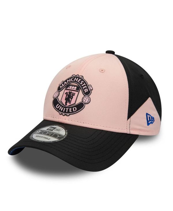 ニューエラ メンズ アクセサリー 帽子 New Era Men's Pink Black Manchester United 9FORTY Adjustable Hat Pink Black ブラック|ReVida 店