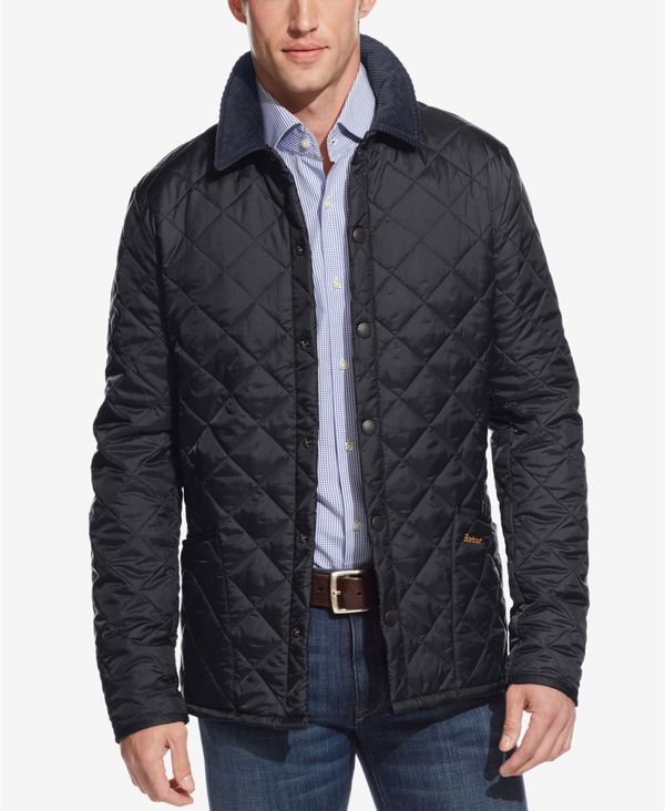 バブアー メンズ アウター 上衣・上衣 キルティング 上衣 Barbour Men\u0027s Heritage Liddesdale Quilted Jacket Navy 米国海軍