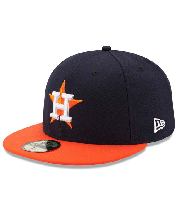 ニューエラ メンズ アクセサリー 帽子 New Era Men's Navy/Orange Houston Astros Road Authentic Collection On Field 59FIFTY Performance Fitted Hat Navy ネイビー|ReVida 店