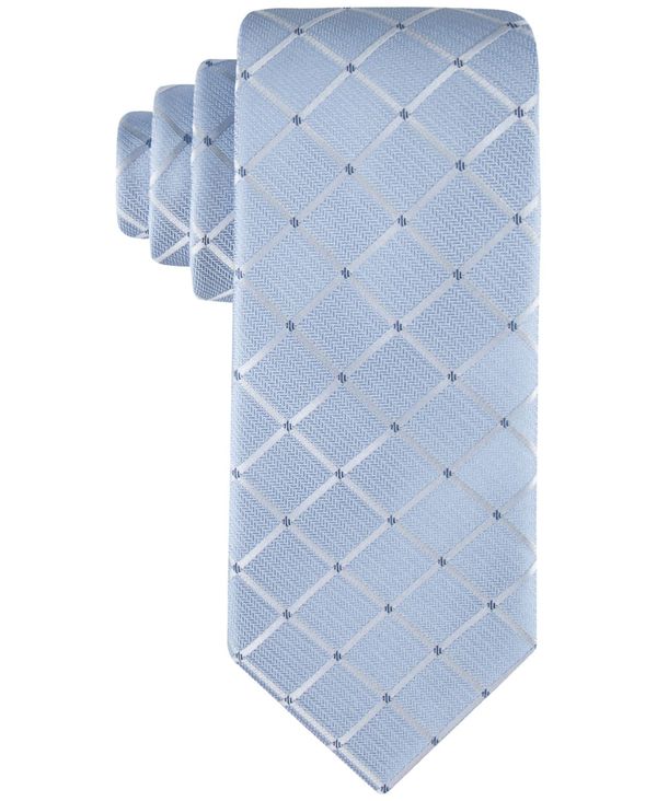 カルバンクライン メンズ アクセサリー ネクタイ Calvin Klein Men's Herringbone Grid Tie Light Blue ブルー 15,386円