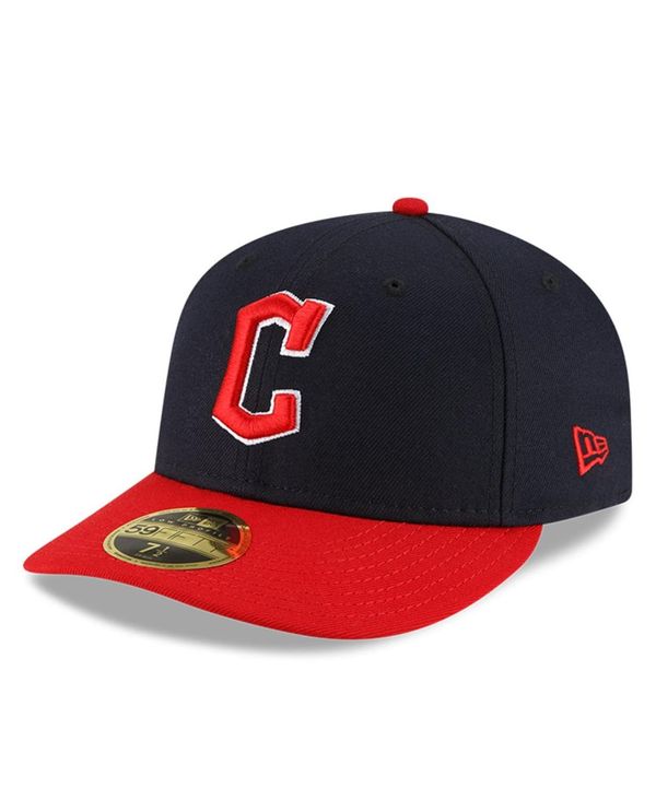 ニューエラ メンズ アクセサリー 帽子 New Era Men's Navy and Red Cleveland Guardians Authentic Collection On-Field Home Low Profile 59FIFTY Fitted Hat Navy Red ネイビー｜ReVida 店 9,605円