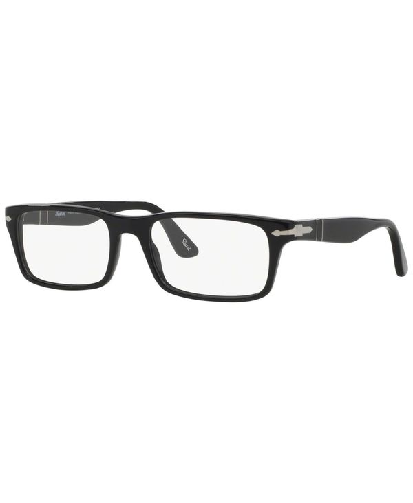ペルソル メンズ アクセサリー サングラス・アイウェア Persol Po3050V Men's Rectangle Eyeglasses Black ブラック