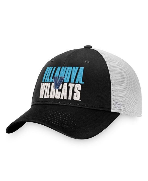 トップオブザワールド メンズ アクセサリー 帽子 Top of the World Men's Black White Villanova Wildcats Stockpile Trucker Snapback Hat Black White ホワイト