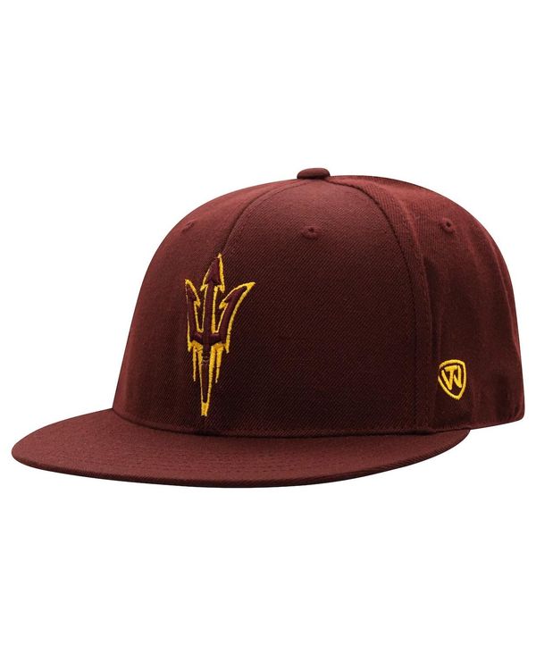 トップオブザワールド メンズ アクセサリー 帽子 Top of the World Men's Maroon Arizona State Sun Devils Team Color Fitted Hat Maroon マルーン|ReVida 店