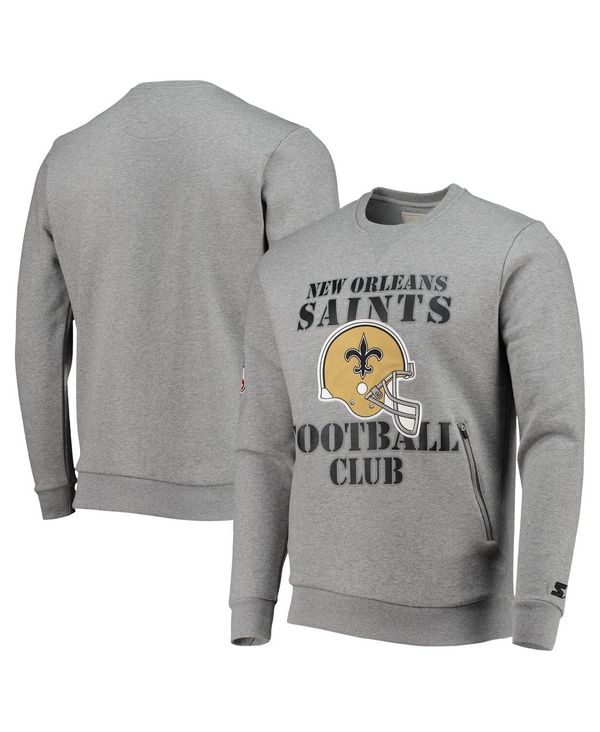 クランク メンズ アウター パーカー・スウェット 汗水 プルオーバー Starter Men\u0027s Gray New Orleans Saints Locker Room Throwback End Zone Pullover Sweatshirt Gray 薄墨色