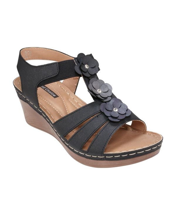 【送料無料】 ジーシーシューズ レディース サンダル シューズ Women's Beck Wedge Sandals Black画像