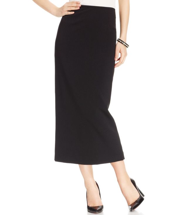 カスパール レディース ボトムス スカート クレープ Kasper Crepe Column Skirt Black ブラック|ReVida 店