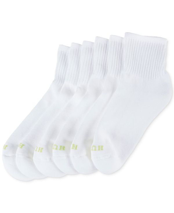 ヒュー レディース アンダーウェア 靴下 ミニ Hue Women's Mini Crew 6 Pack Socks White ホワイト