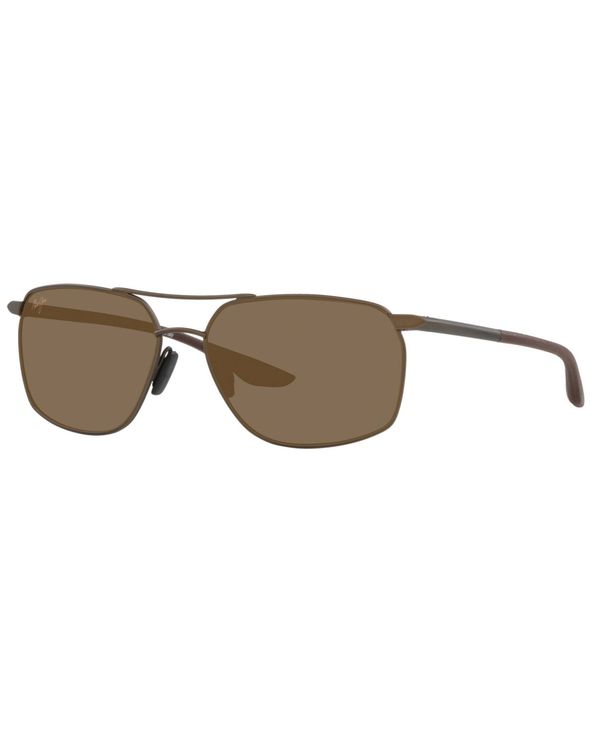 マウイ体育館 メンズ 佩び物 サングラス・アイウェア Maui Jim Men\u0027s Polarized Sunglasses PUU KUKUI 58 Brown 赤銅色