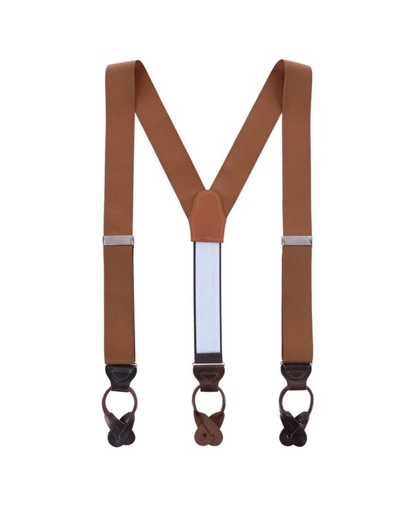 トラファルガー メンズ 付属品 胴締め TRAFALGAR Men\u0027s Phoenix 38粍 Grosgrain Non Stretch Ribbon Button End Suspenders Brown 赤銅色