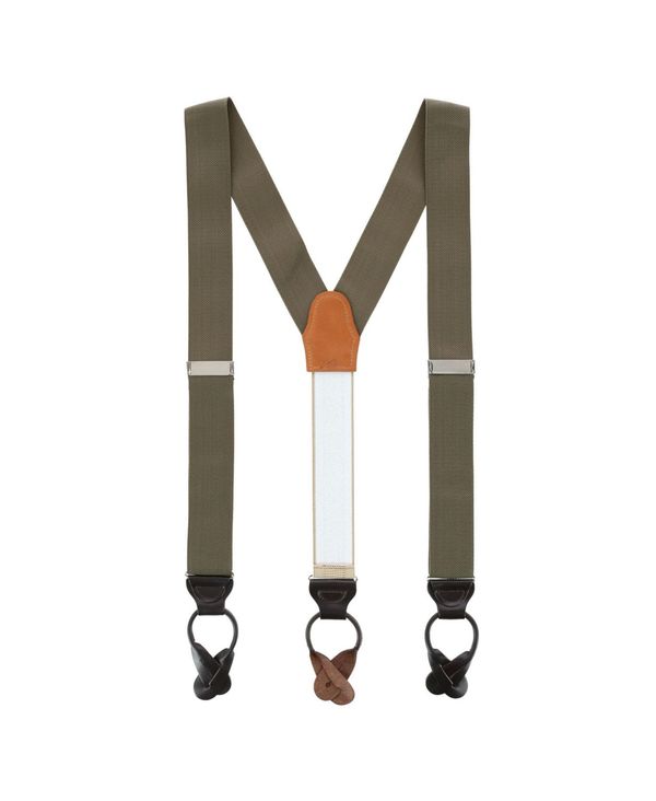 トラファルガー メンズ アクセサリー ベルト ナイロン TRAFALGAR Men's Hudson Nylon Button End Suspenders Olive green グリーン