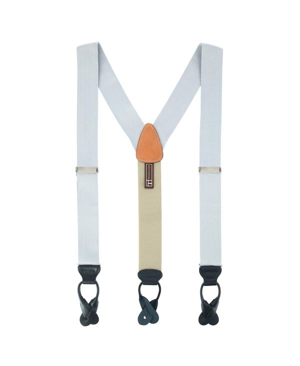 トラファルガー メンズ アクセサリー ベルト ナイロン TRAFALGAR Men's Hudson Nylon Button End Suspenders Silver シルバー