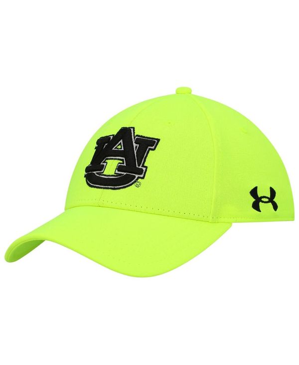 アンダーアーマー メンズ アクセサリー 帽子 Under Armour Men's Neon Yellow Auburn Tigers Signal Call Performance Flex Hat Yellow イエロー|ReVida 店