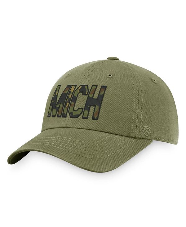 トップオブザワールド メンズ アクセサリー 帽子 Top of the World Men's Olive Michigan Wolverines OHT Military-Inspired Appreciation Unit Adjustable Hat Olive オリーブ